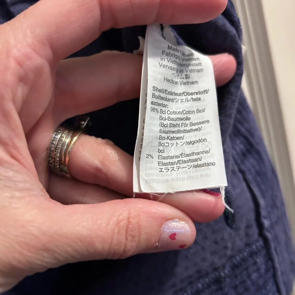 Madewell Emmett Wide Leg Crop Pants in Corduroy dark blue size 27 - Picture 6 of 6